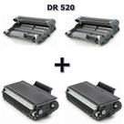 Kit 2X Cartucho Cilindro + 2X Toner Para Tn650 Tn580 Tn620 Dr650 Dr620 Dr520