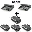 Kit 2X Cartucho Cilindro + 4X Toner Para Tn650 Tn580 Tn620 Dr650 Dr620 Dr520