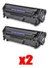 Kit 2x Cartucho Toner Para Q2612a 3050 3015 3055 2612a 3030