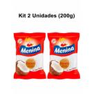 Kit 2x Coco Ralado Menina Úmido Adoçado 100g cada para Doces e Culinária
