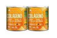 Kit 2x Colágeno Ácido Hialurônico suplemento em pó sabor tangerina 250g Flora Nativa