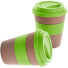 Kit 2x Copo Fibra de Bambu 390ml Fiber TopGet Verde