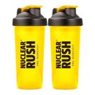 Kit 2X Coqueteleira Nuclear Rush - 600ml Amarela - BodyAction Kit 2X Coqueteleira Nuclear Rush - 600ml Amarela - BodyAction