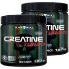 Kit 2X Creatina Monohidratada Creatine Turbo Black Skull 150g Energia Força Ganho de Massa Muscular
