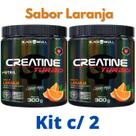 Kit 2X Creatina Monohidratada Creatine Turbo Black Skull 300g - Energia - Força - Ganho de Massa Muscular