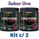 Kit 2X Creatina Monohidratada Creatine Turbo Black Skull 300g - Energia - Força - Ganho de Massa Muscular