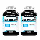 Kit 2x Creatina Monohidratada e Micronizada Pote 120 Capsulas Creatine 100% Pura Rápida Absorção