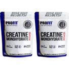 Kit 2X Creatine Monohydrate Power - 300g Refil Sem Sabor - Profit
