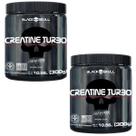 Kit 2X Creatine Turbo Monohidratada - 300g Sem Sabor - Black Skull