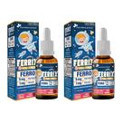 Kit 2x Ferrix Kids Ferro 5mg p porção 30ml Sabor Morango Flora Nativa