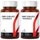 KIT 2X Ferro Quelato + Vitamina C 60 Capsulas - Natulha