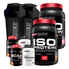 Kit 2x Iso Protein 900g + 2x BCAA 4.5 100g + 2x Power Creatina 100g + 2x Coqueteleira - Bodybuilders