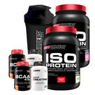 Kit 2x Iso Protein 900g + 2x BCAA 4,5 100g + 2x Power Creatina 100g + Coqueteleira - Bodybuilders Kit 2x Iso Protein 900g + 2x BCAA 4,5 100g + 2x Power Creatina 100g + Coqueteleira - Bodybuilders