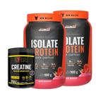 kit 2x Isolate Protein 900g Morango new millen e Creatina 200g Universal kit 2x Isolate Protein 900g Morango new millen e Creatina 200g Universal