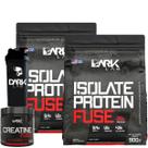 Kit 2x Isolate Protein Fuse, Creatina 300g, Coqueteleira 700ml Dark Lab
