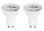 Kit 2x Lâmpada Mini Dicróica LED MR11 GU10 4W 4000K Bivolt