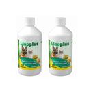 Kit 2x Linoplus 400 ml Indubras Suplemento Para Cães e Gatos