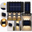 Kit 2x Luminaria Solar Lâmpada De Parede Com 10 Led Arandela Sem Fio De Area Externa Decoração Kit 2x Luminaria Solar Lâmpada De Parede Com 10 Led Arandela Sem Fio De Area Externa Decoração