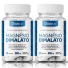 kit 2x Magnésio Dimalato 60 Cápsulas, Auxilia no Meta bolismo, Concentração e Imu nidade, com 260mg de Magnésio, Livre de Glúten