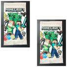 Kit 2X Minecraft Cards Para Colorir: Pacotes Com 4 Unidades