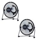 Kit 2x Mini Ventilador Usb De Mesa Potente E Silencioso