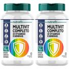 Kit 2X Multivit Completo 22 Vitaminas e Minerais Vegano - 60 Comprimidos - Nutralin