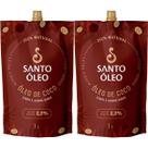 Kit 2X Óleo de Coco Extra Virgem de Película - 1000ml Refil - Santo Óleo Kit 2X Óleo de Coco Extra Virgem de Película - 1000ml Refil - Santo Óleo