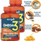 Kit 2x Ômega 3 Tripla Fonte Katiguá 1000mg Auxilia Saúde Coração e Mente