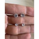 Kit 2x Pares Brinco Prata 925 - Zircônia 5mm E 7mm