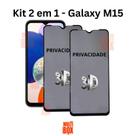 Kit 2x Películas 3D de Vidro Privacidade para Samsung Galaxy M15