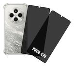 Kit 2x Películas De Privacidade 3d e Capa Para Xiaomi Poco C75