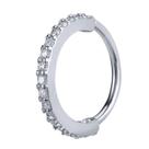 Kit 2x Piercings Argola Cravejada 8mm Prata 925 Septo Daith Helix