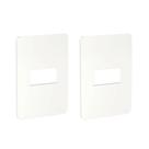 Kit 2x Placa 4X2 1 Módulo S730101004 Branco Orion Schneider