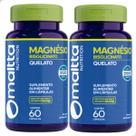 Kit 2x Potes Magnésio Quelato Alto Teor Suplemento Alimentar Natural Minerais Essenciais Puro - Duom 120 Capsulas