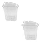 Kit 2x Potes Multiuso Farinheiro 900ml Tampa Dosadora Transparente Aveia Açucareiro