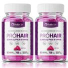 kit 2x Pró Hair Com Biotina, Zinco, Silício e Óleo de Semente de Uva 60 Cápsulas Softgel