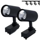 Kit 2x Spot Luminárias Preto Para Trilho 24w 3000k 3500k Kit 2x Spot Luminárias Preto Para Trilho 24w 3000k 3500k