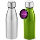 Kit 2x Squeeze Alumínio 500 ml Wave TopGet Prata e Verde