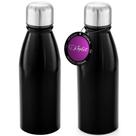 Kit 2x Squeeze Alumínio 500 ml Wave TopGet Preto