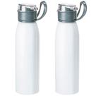 Kit 2x Squeeze Alumínio 650 ml Capri TopGet Branco