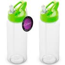 Kit 2x Squeeze com Canudo Retrátil 610 ml Fun TopGet Verde