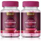 Kit 2x Suplemento Acido Hialuronico + Vitaminas C E e Biotina 60 Comprimidos Zero Açúcar Sem Glúten