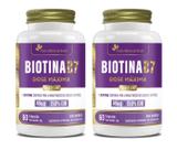 Kit 2x Suplemento Alimentar Biotina B7 60 cápsulas Flora Nativa