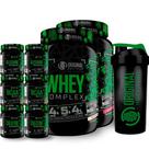 Kit 2x Suplemento em pó Whey Protein Complex + 2x Bcaa + 2x Glutamina + 2x Creatina + Coqueteira - Original Nutrition - Combo Hipertrofia