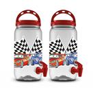 Kit 2x suqueira carros 2700ml tampa de rosca