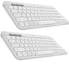 Kit 2x Teclado Bluetooth LOGITECH K380S Pebble Key 2 Branco Kit 2x Teclado Bluetooth LOGITECH K380S Pebble Key 2 Branco