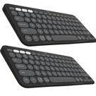 Kit 2x Teclado Bluetooth LOGITECH K380S Pebble Key 2 Grafite Kit 2x Teclado Bluetooth LOGITECH K380S Pebble Key 2 Grafite