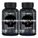 Kit 2X Thermo Flame Hardcore Termogênico - 120 Tablets - Black Skull