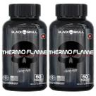 Kit 2X Thermo Flame Hardcore Termogênico - 60 Tablets - Black Skull