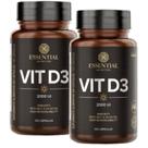 Kit 2x Vit D3 2000UI - (120 Capsulas cada) - Essential Nutrition